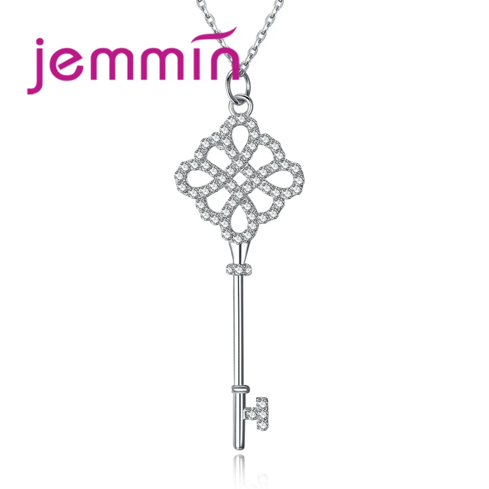 

JEMMIN Full White Cubic Zirconia 925 Sterling Silver Key Shape Bracelets Women Girls Jewelry Gift For Party Engagement Wholesale
