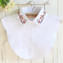 Faux Col pour femme, broderie florale, Vintage, amovible, poupée douce, à la mode, crop top, printemps