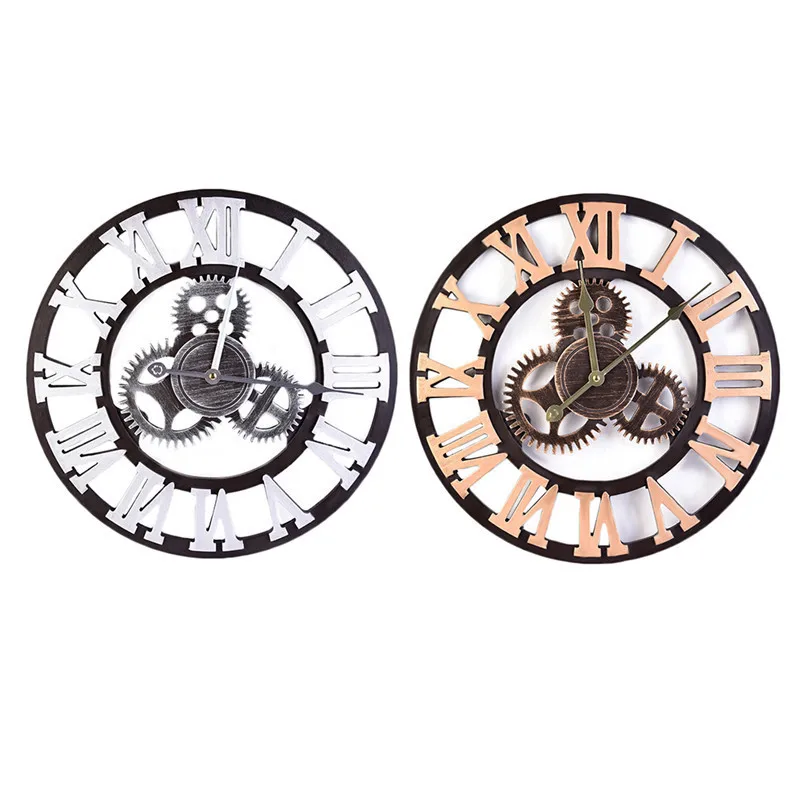 Buy Retro Industrial Style Gear Wall Clock For Bar