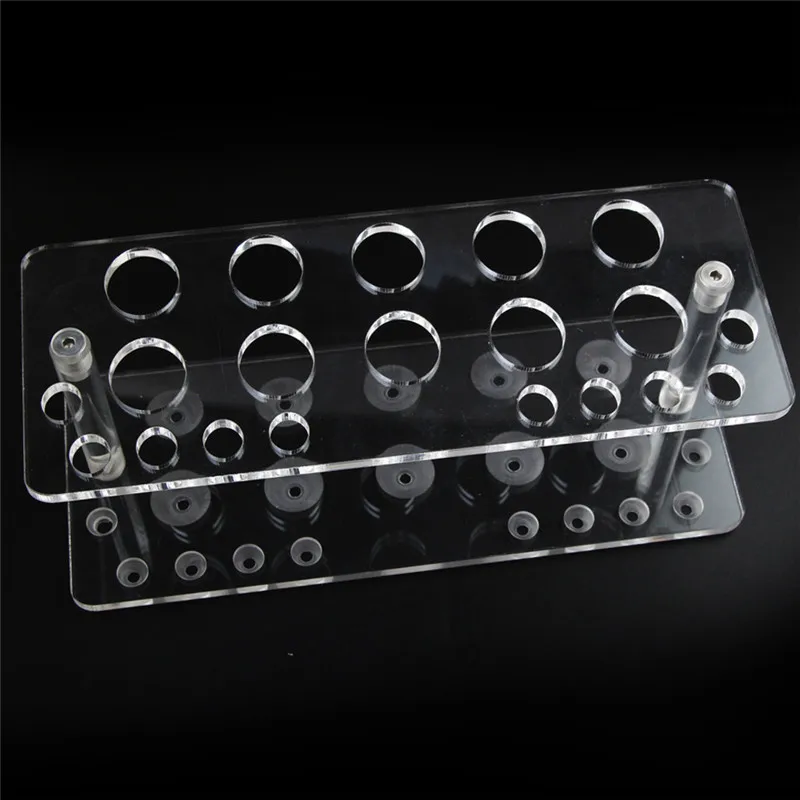 

Transparent 20 Holes Makeup Brush Holder Acrylic Make Up Brushes Stand Drying Rack Shelf Cosmetic Accessories Organizer #290767