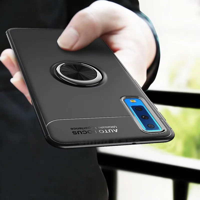 

Metal Finger Ring Holder TPU Back Cover For Samsung Galaxy A9S A7 A750 A6 2018 J2 Core J4 J5 J6 J7 J8 S8 S9Plus Note8 Phone Case