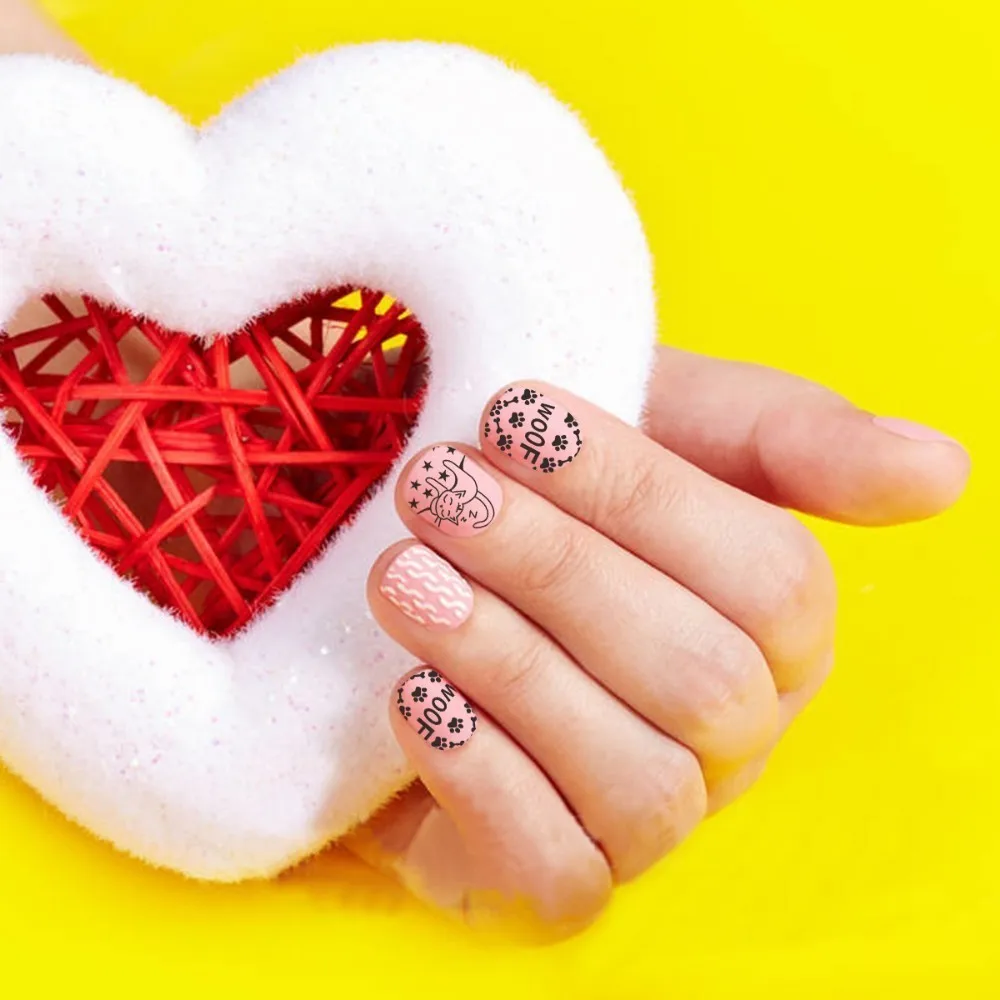 BEAUTYBIGBANG 6*6 см квадратные штампованные пластины для ногтей серия кошачьих собак