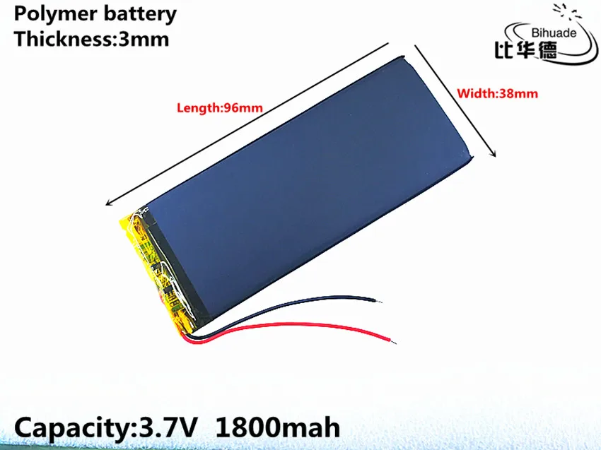 10pcs/lot Good Qulity 3.7V 1800mAH 303896 Polymer lithium ion / Li-ion battery for TOY POWER BANK GPS | Электроника
