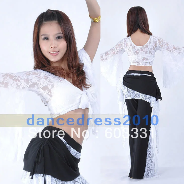 New White Ladies Belly Dancing Tops Adult Lace Bolero Flared Sleeves