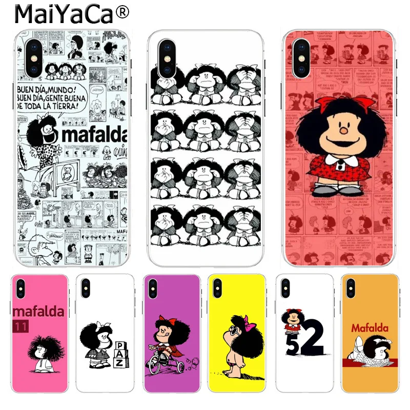 

MaiYaCa Cute girl mafalda New Fun Phone Case Cover for iphone 11 pro 8 7 66S Plus X 10 5S SE XR XS XS MAX