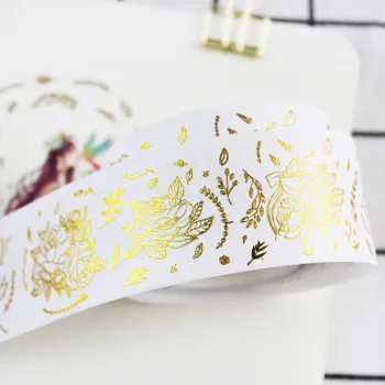 

6 pcs/Lot Vintage rose washi tape 35mm*5m Decoration floral masking tapes Silver Gold sticker scrapbook album Stationery A6311