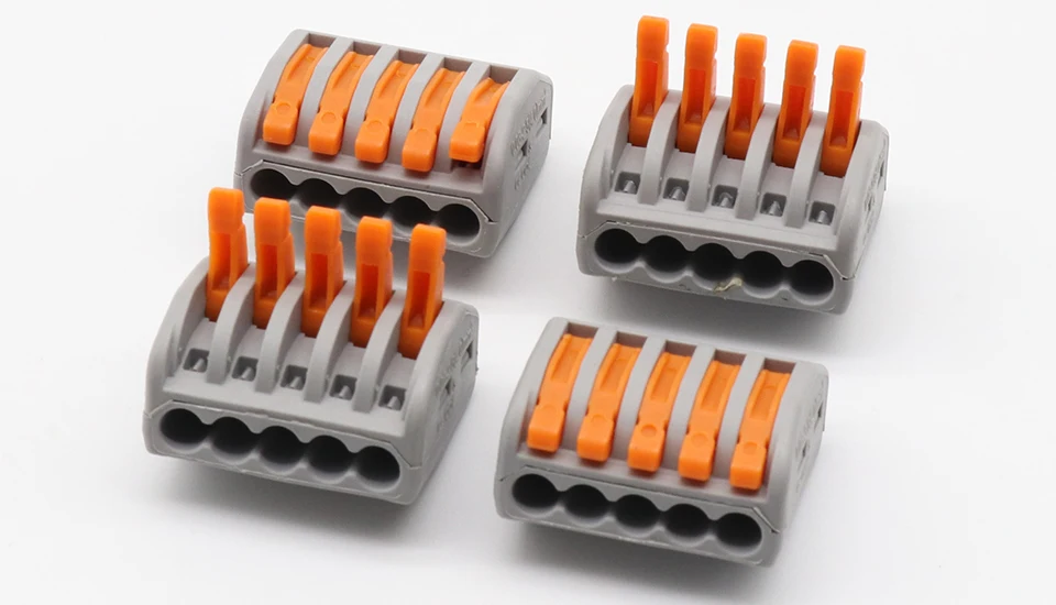 

Thinary Electronic 5 pcs 222-415 tipo 5 P Universal Compact Fio PCT-215 Condutor Conector Do Bloco de Terminais