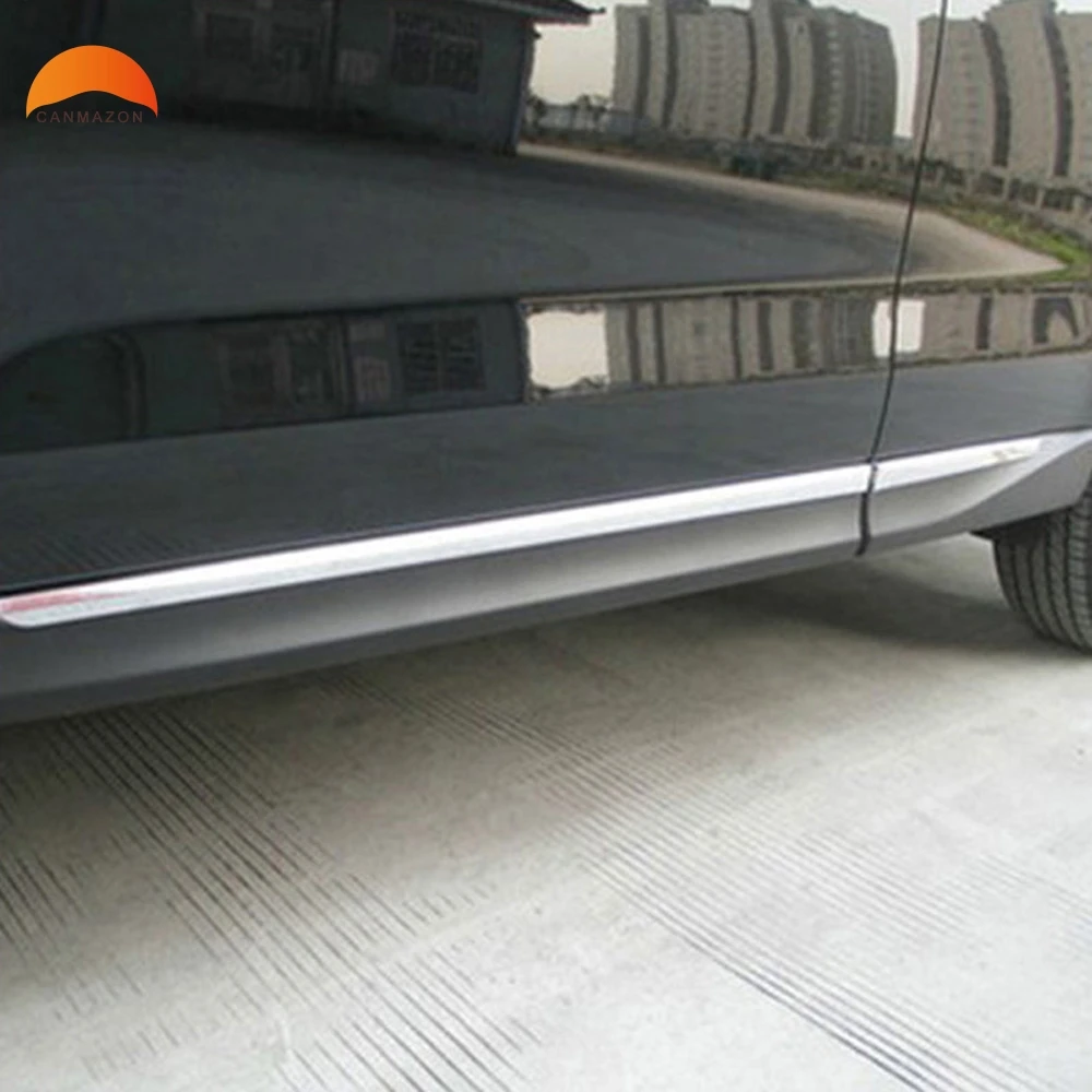 For Subaru Forester 2013 2014 ABS Chrome Side Bottom Door Body Molding Cover Trims Protective