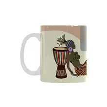 Funny Printed Coffee Mug Afro American White Mug Ceramic Mug Customized Mug (11 Oz capacity) mug lefard 11 8 5 11 cm white