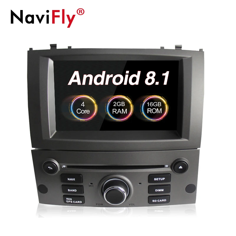 

NaviFly Android 7.1 Car DVD Player radio audio for Peugeot 407 2004 - 2010 Car GPS navigation multimedia WIFI BT SD RDS FM