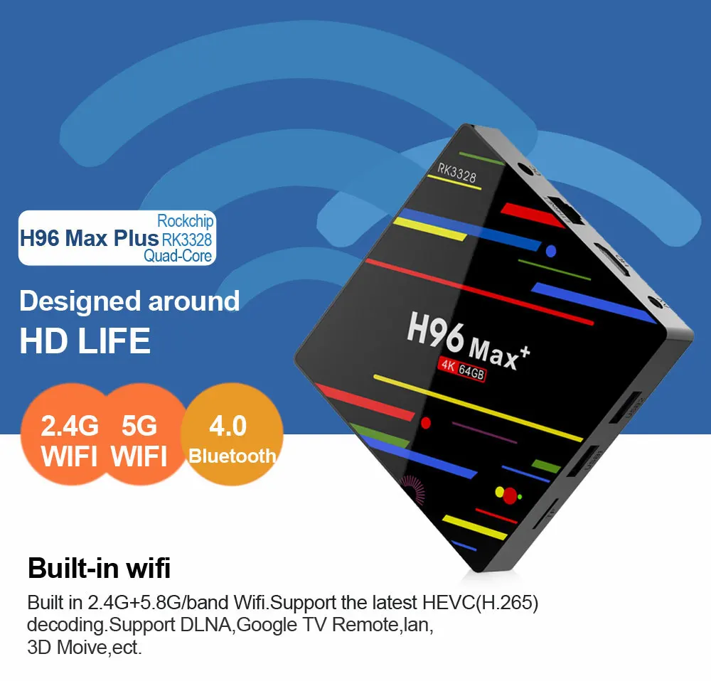 H96 Max Plus ТВ приставка Android 9,0 смарт-приставка RK3328 4 ГБ 32 ГБ 64 Гб 5G Wifi 4 к H.265 медиаплеер H96 Pro H2 PK X96 MAX