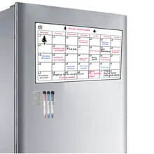 Ежемесячный холодильник календарь 16," x 11,8" Магнитная сухая стираемая доска-календарь для холодильника магнитные Доска сообщения доска магнитная