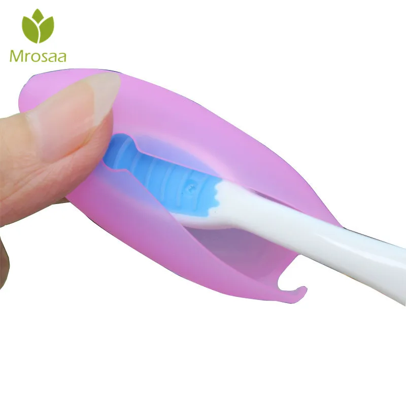 

1PC Mrosaa Mini Silicone Toothbrush Case Cover Soft Brush Protector Travel Outdoor Portable Cover Dustproof Bathroom Accessories