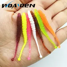 10pcs/lot 0.6g 6cm silicone bait Fishing Worm Soft Lures iscas artificiais para pesca soft baits Fishing Lure fishing gear