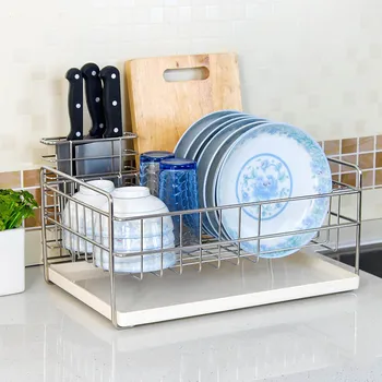 

Space Single-layer Dish Rack Stainless Steel Dish Rack Drain Rack Kitchen Dish Drip Rack