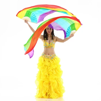 

Wholesale Belly dance props women belly dance fan girls dance accessories fan vertical grain fan lady dance clothes A pair