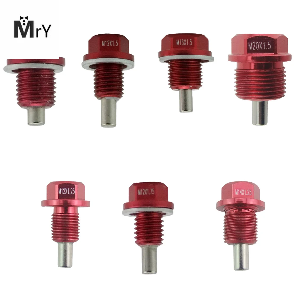uxcell M14 x 1.25 Silver Tone Magnetic Engine Oil Pan Drain Bolt Screw w Billet for Car