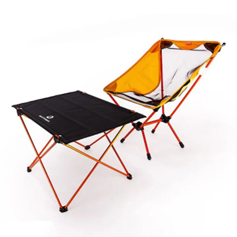 

Portable Foldable Folding DIY Table Chair Desk Camping Traveling Picnic 7075 Aluminium Alloy Ultralight Outdoor Golden Set