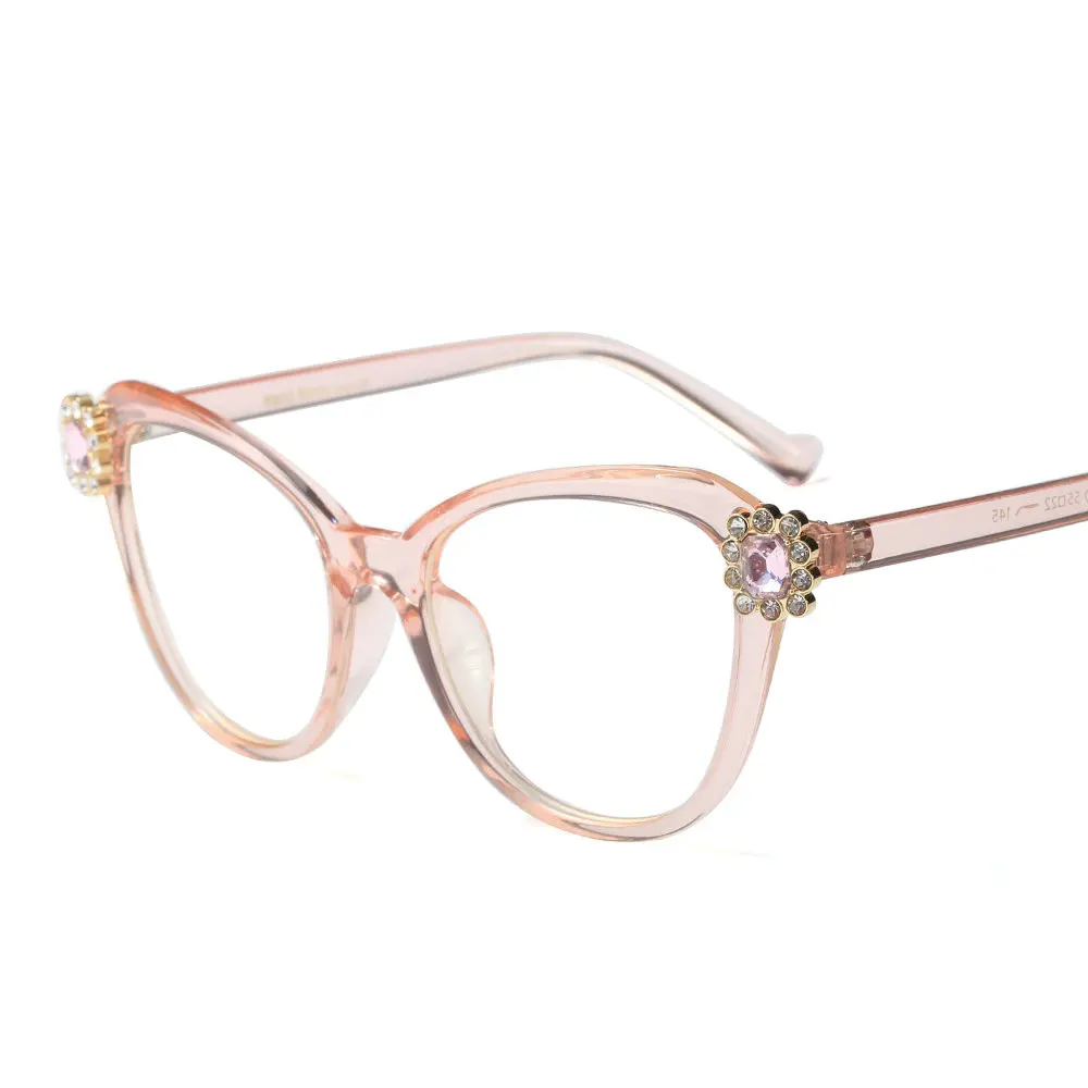 

Women's Progressive Reading Glasses Fashion Cat Diamond Crystal Reading Glasses New Multi-focus Diopter Reading Glasses NX
