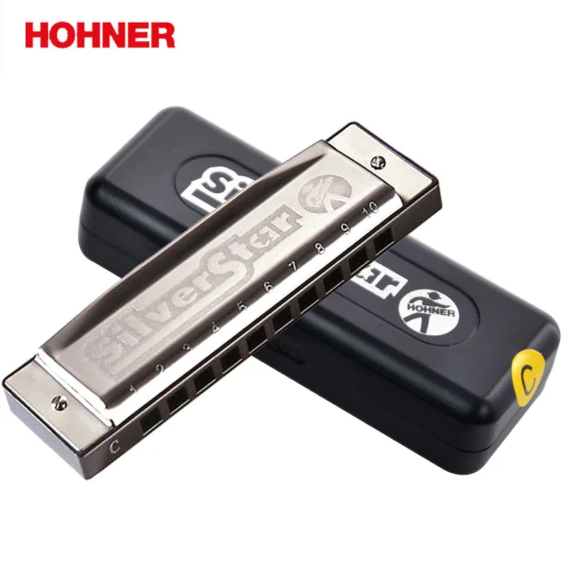 Гармоника Hohner с 10 отверстиями Международная серебряная звезда диатоническая