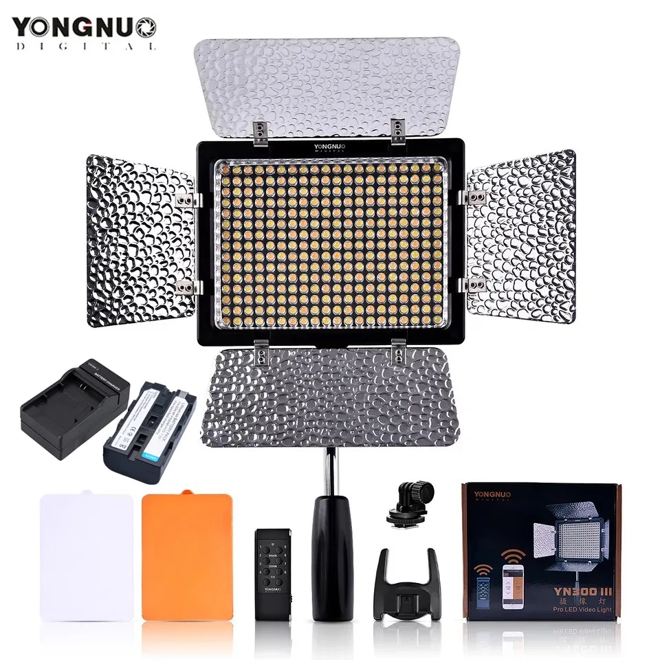  YONGNUO YN300 III YN-300 lIl 3200k-5500K CRI95 Camera Photo LED Video Light Photography lights with