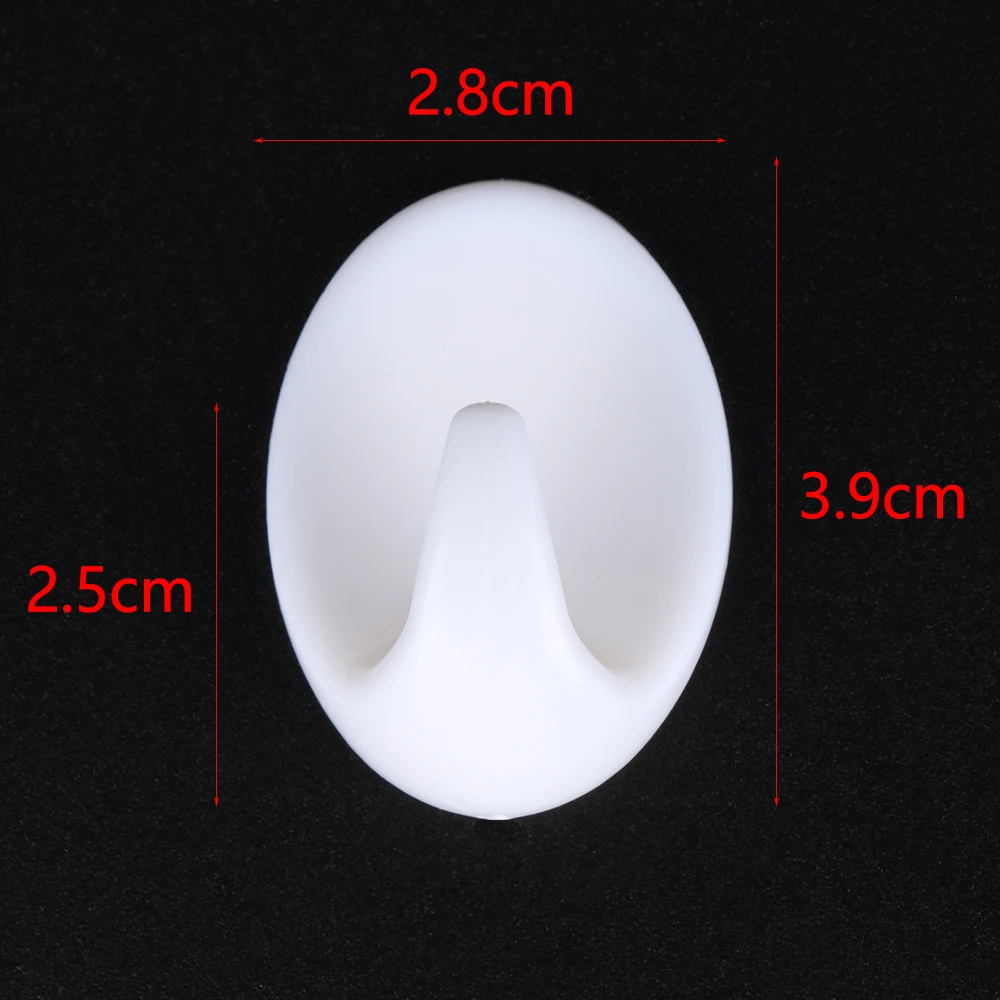 5pcs Plastic White Wall Hook Clasps Hooks Self-adhesive Clothes Hanger For Bathroom Home Kitchen Organizer Holder