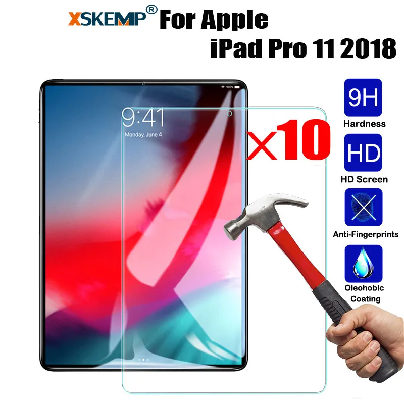 10 шт. защитное закаленное стекло для Apple iPad 2018 9 7 и Pro 11 | Компьютеры офис