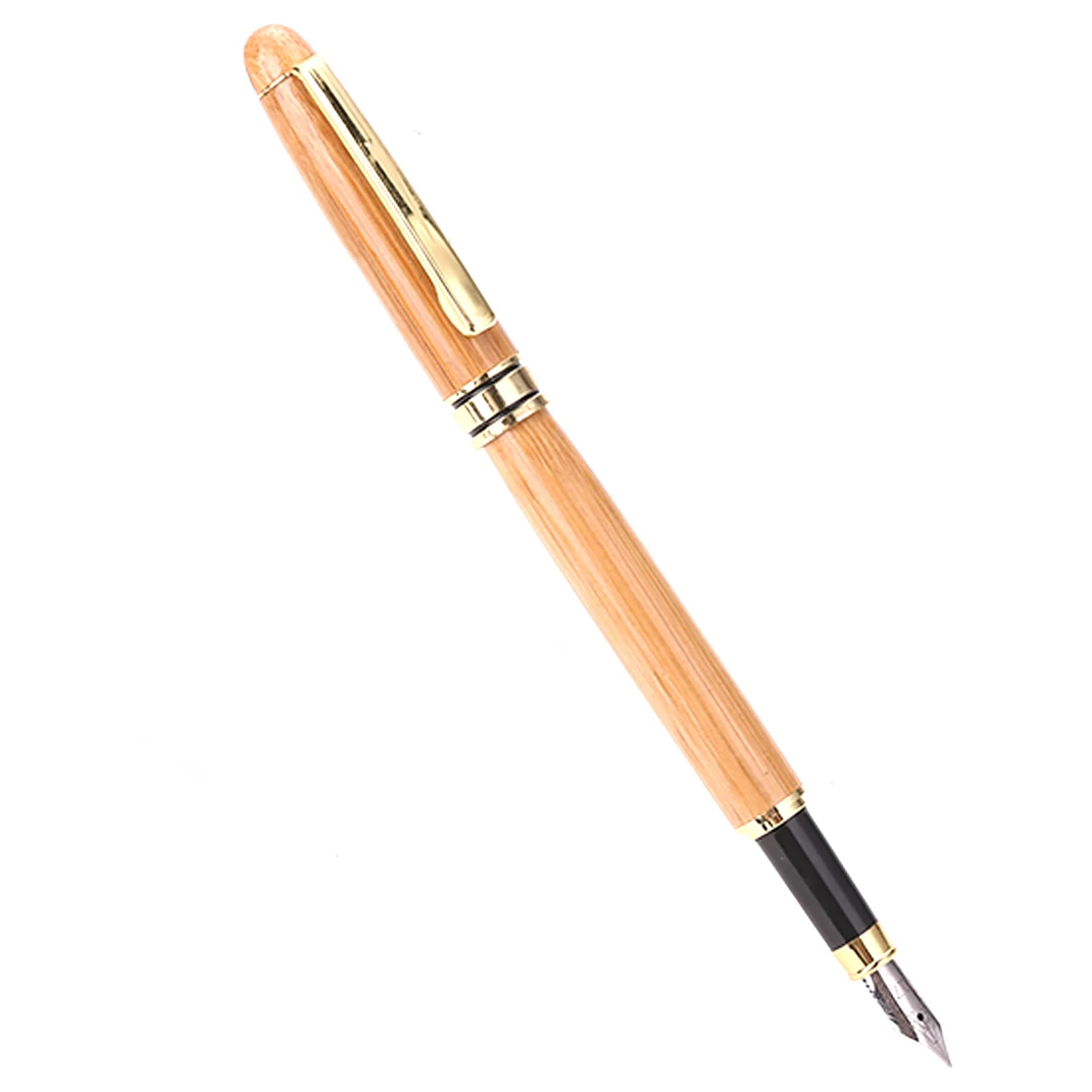 Mayitr Antique Wood Fountain Pen Bamboo Calligraphy Art Writing Fountain Pen 0.7mm-2.9mm
