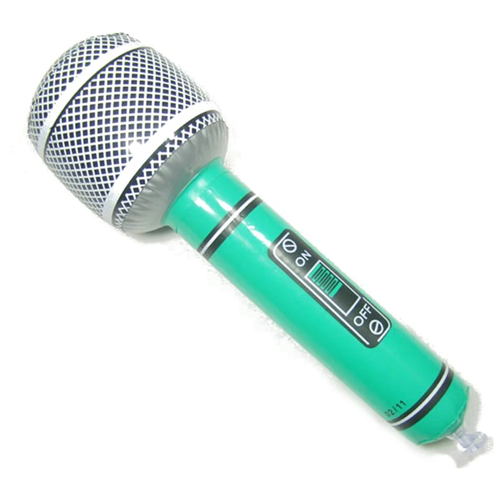 Взорвать надувные пластиковый микрофон 30/35 см вечерние пользу детей игрушка в подарок Разные цвета 6 шт