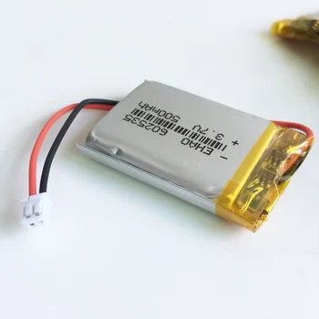 

3.7V 500mAh Lithium Polymer LiPo Rechargeable Battery with JST 1.5mm 2pin connector 602535 For Mp3 GPS bluetooth Camera watch