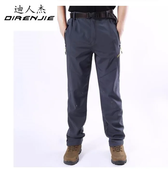 DIRENJIE Man Warm Winter Waterproof Fishing Trouser Trekking Hiking pants Soft shell outdoor