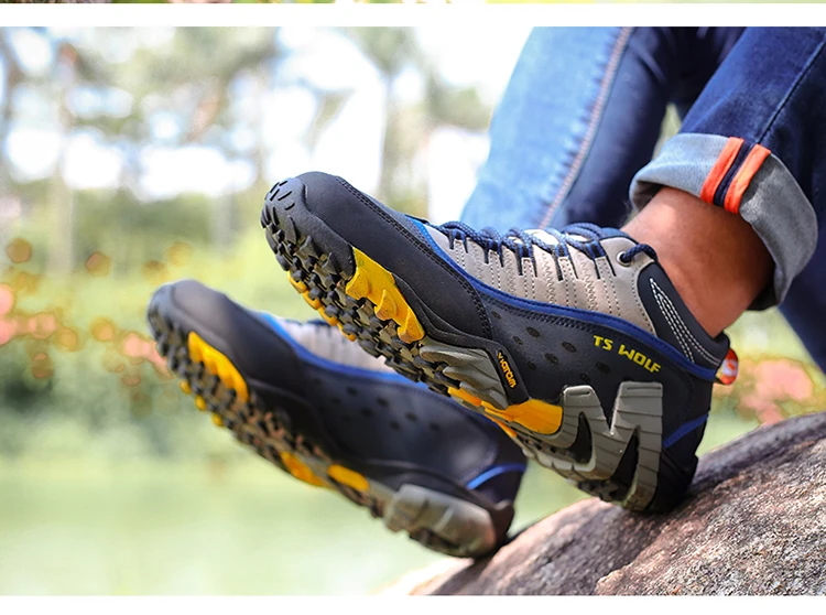 Мужские уличные спортивные треккинговые ботинки водонепроницаемые охотничьи треккинговые кроссовки дышащая обувь из натуральной кожи обувь для скалолазания 372k