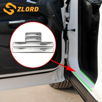 

Fit for Ford Kuga Escape 2012 2013 2014 2015 2016 2017 4pc Stainless Steel Side Door Scuff Plate Door Sill Trim Car Accessories