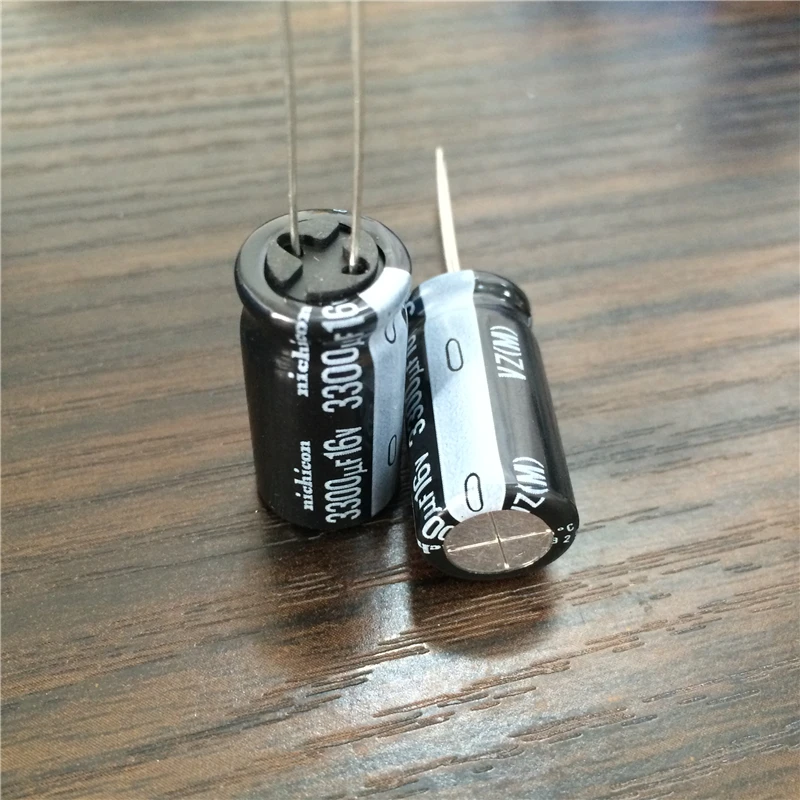 10 шт. 3300 мкФ 16V NICHICON VZ серии широкий Температура Range12.5x25mm 16V3300uF Алюминий электролитический конденсатор с алюминиевой крышкой