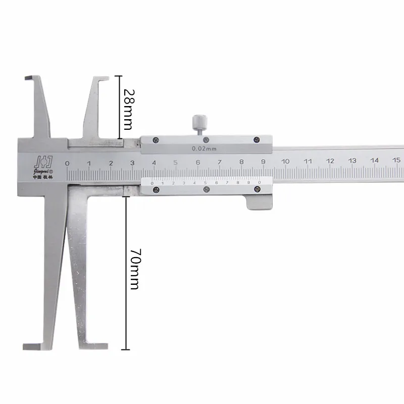 US $69.86 SHAN 9300mm002 Long Claw Inside Groove Vernier Calipers Stainless Steel Inner Vernier Calipers Accuracy Measuring Tools