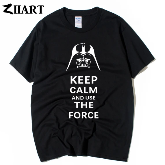 

Darth Vader helmet star wars keep calm and use the force couple clothes man boys male o-neck short-sleeve T-shirt