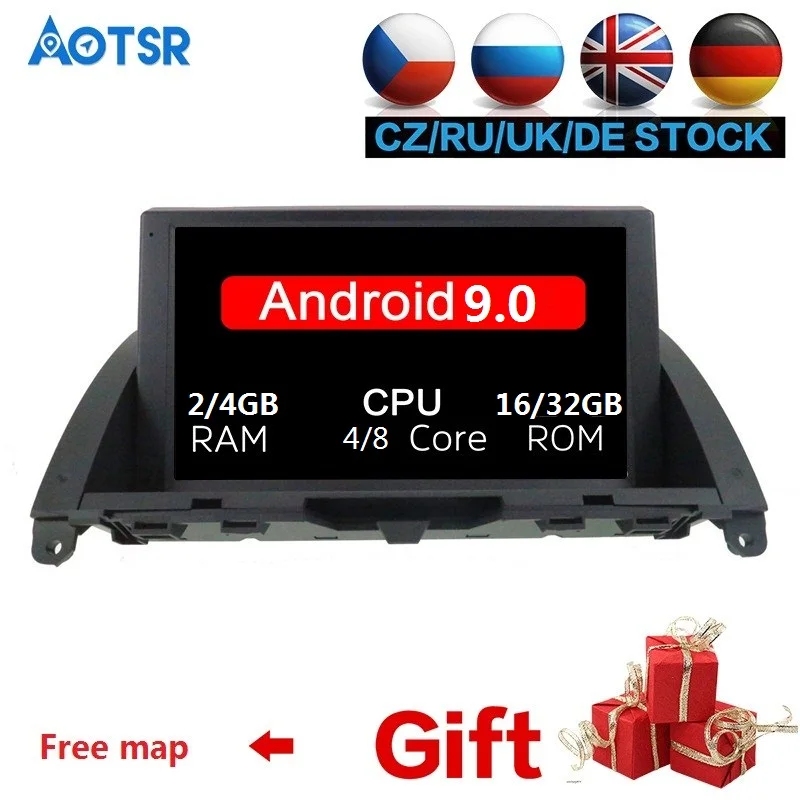 Android 9 0 32g Автомобильный Радио dvd плеер GPS навигация для Mercedes Benz C klasse w204 2007 2011