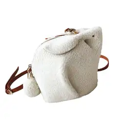Мини Мягкая Милая плюшевая модная женская сумка-мессенджер из альпаки/кролика повседневная женская сумка на одно плечо
