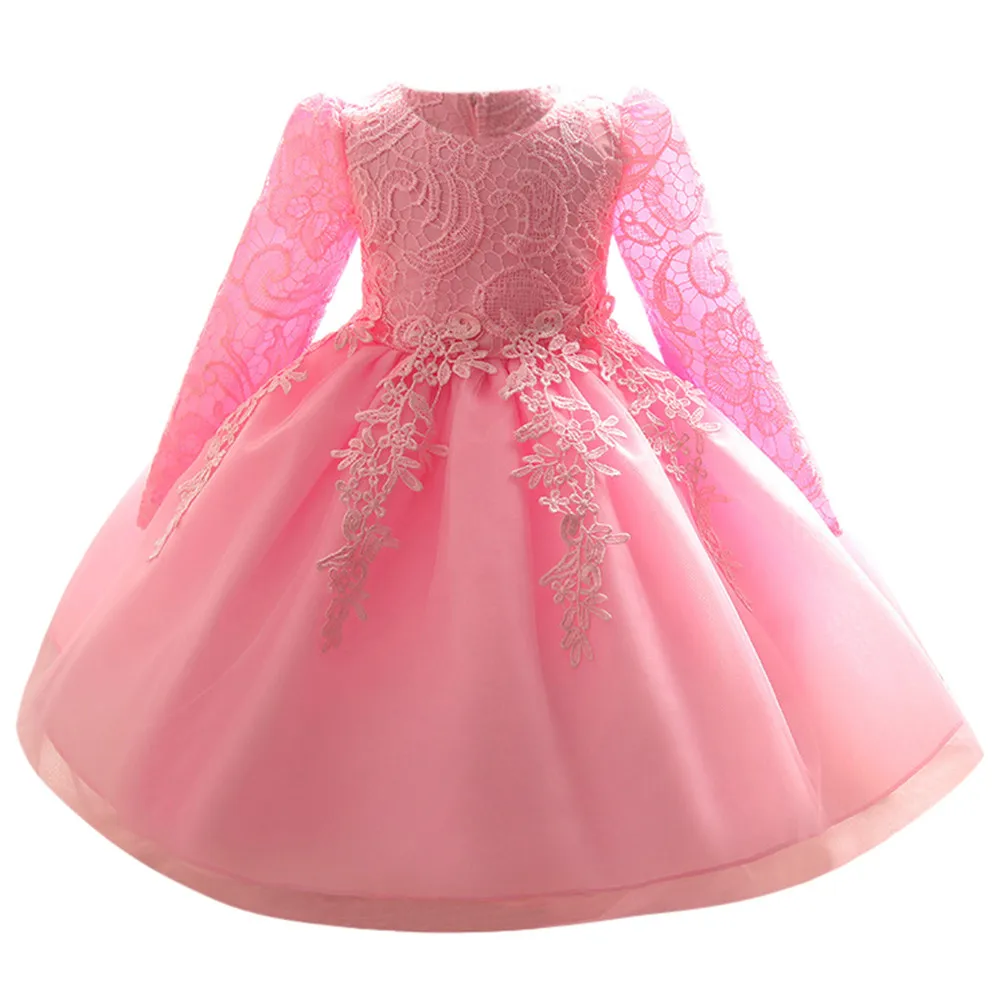 

Fashion Baby girl boutique clothes Floral Baby Girl Princess Bridesmaid Pageant Gown Birthday Party Wedding High-quality Dress