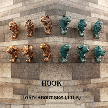 Aqumotic Animal Head Hooks Vintage Hooked Clothing Wolf Lion Orangutan Eagle Rhinoceros Animal Hooks Buffalo Wall Hook Tool
Aqumotic Animal Head Hooks Vintage Hooked Clothing Wolf Lion Orangutan Eagle Rhinoceros Animal Hooks Buffalo Wall Hook Tool