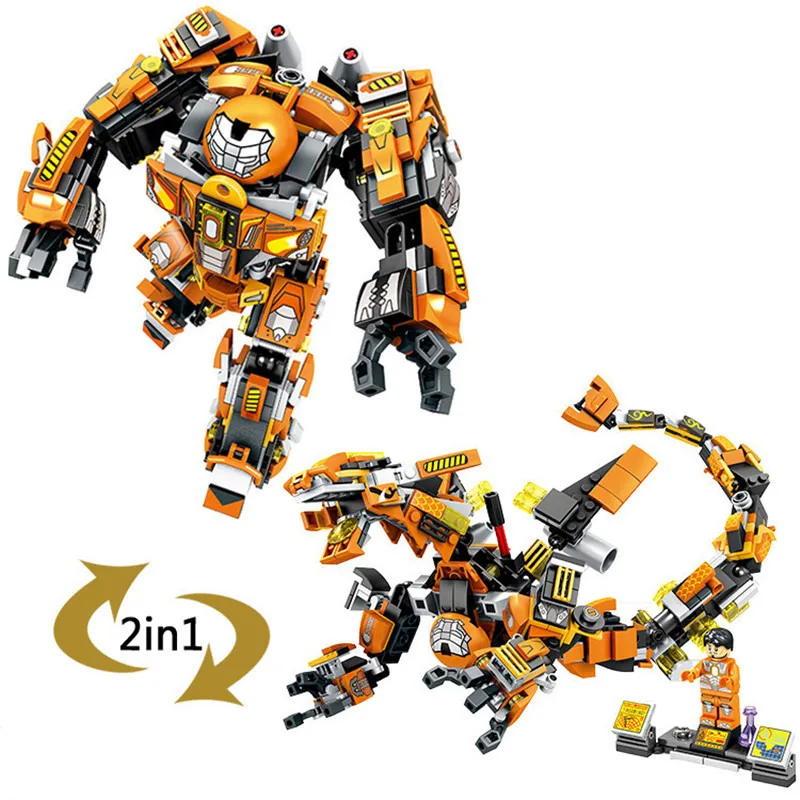 

SEMBO Steel Mech MK36 2 IN 1 Marvel Super Hero Series Building Blocks Figures Bricks Toys for Children gift