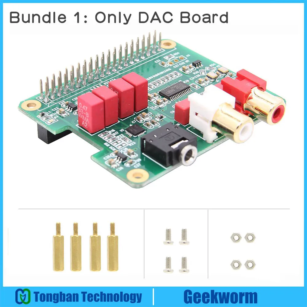 Raspberry Pi DAC Плата расширения PCM5122 HIFI аудио модуль совместимый w/Raspberry Pi 3 Model B+(Plus), 3B, 2B, B - Цвет: DAC Board