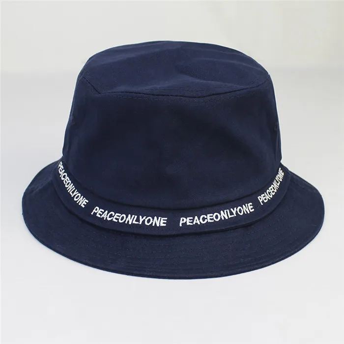 Однотонные шапки для мужчин и женщин, летняя Панама, Весенняя женская хлопковая шляпа с буквенным козырьком - Цвет: navy blue