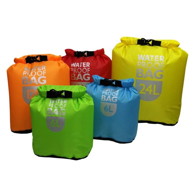 

6/12/24L Waterproof Dry Bag Pack Sack Swimming Rafting Kayaking River Trekking Floating Sailing Canoing Boating Water Resistance