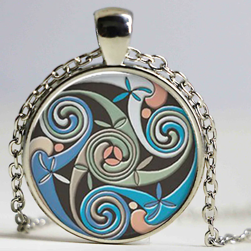 Triskelion арт кулон ожерелье шарм ювелирные изделия для богини из смолы|resin jewelry|necklace