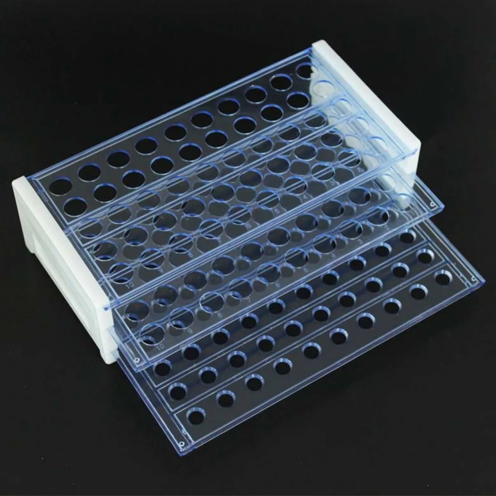 Пластиковая тестовая стойка для трубок 13 мм отверстие 50 съемный|test tube rack|plastic test