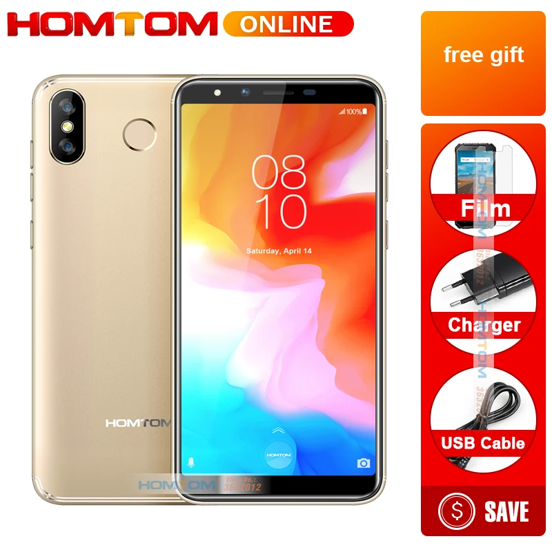 Оригинальный HOMTOM H5 3 GB Оперативная память 32 ГБ Встроенная память 4 ядра 1,3 GHZ Мобильный телефон 5,7 дюймовый ips Дисплей gps отпечатков пальцев Face