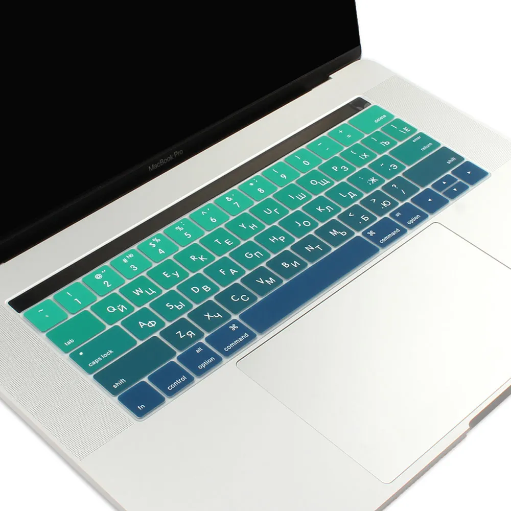 Русская раскладка клавиатуры, кожный чехол для MacBook Pro 1" 15" с сенсорной панелью для нового Pro A1706 A1707-US Enter