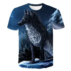 2019 хит сезона wolfComic 3D стереоскопический короткими рукавами Мужская футболка с агрессивным дизайном Oversize-футболка