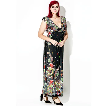 

Plus Size Dresses Viscose Summer Angela Bohemian Maxi Dress